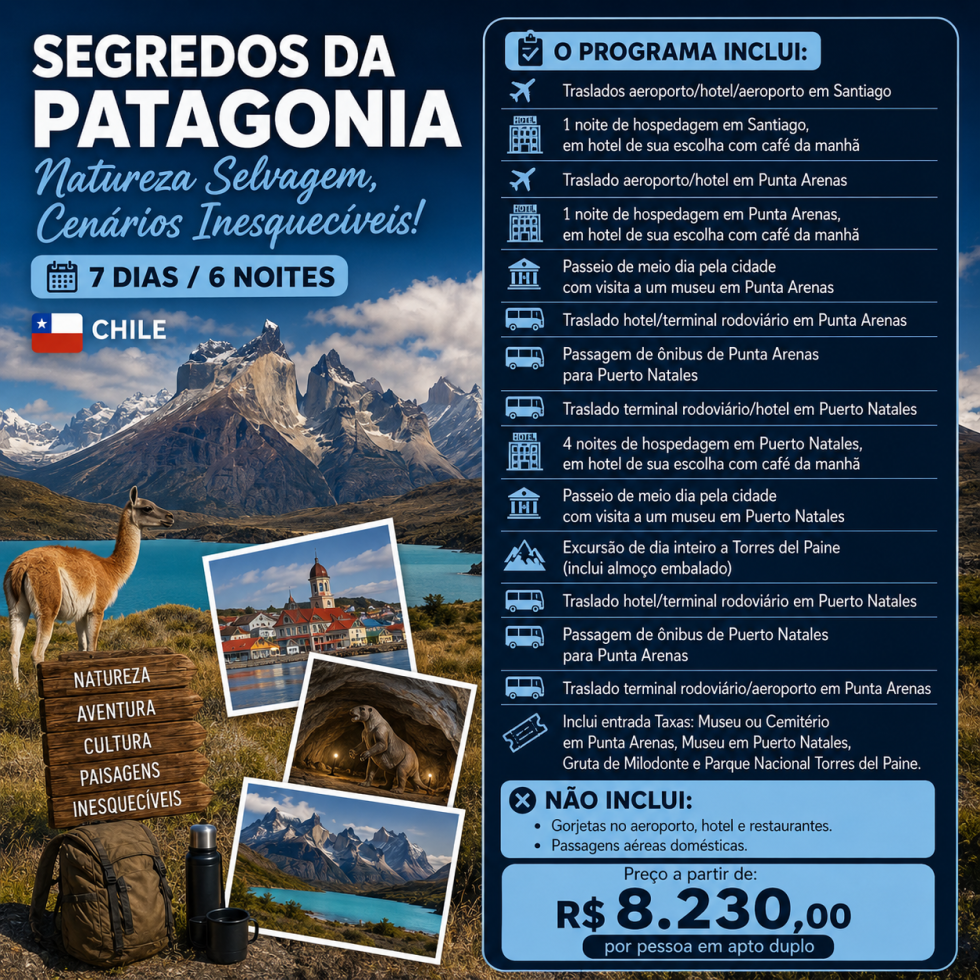 PACOTE PATAGONIA CHILE